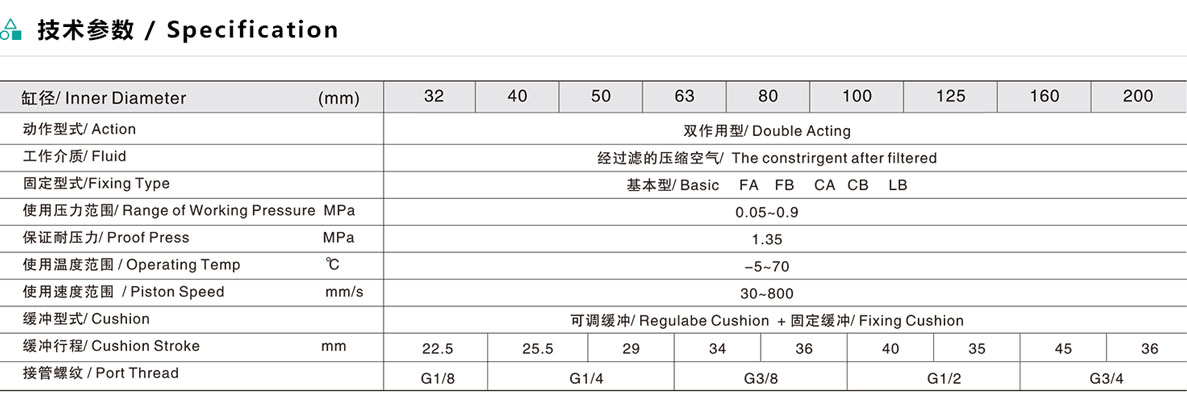 ESGC ISO標(biāo)準(zhǔn)氣缸