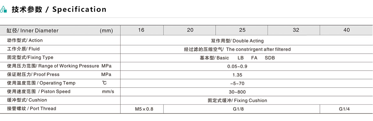 EMAL 鋁合金迷你氣缸